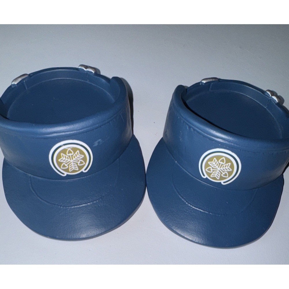 Tour Visor Coasters Mimics Tennis Captain Or Golf Visor Set of 2 In Blue